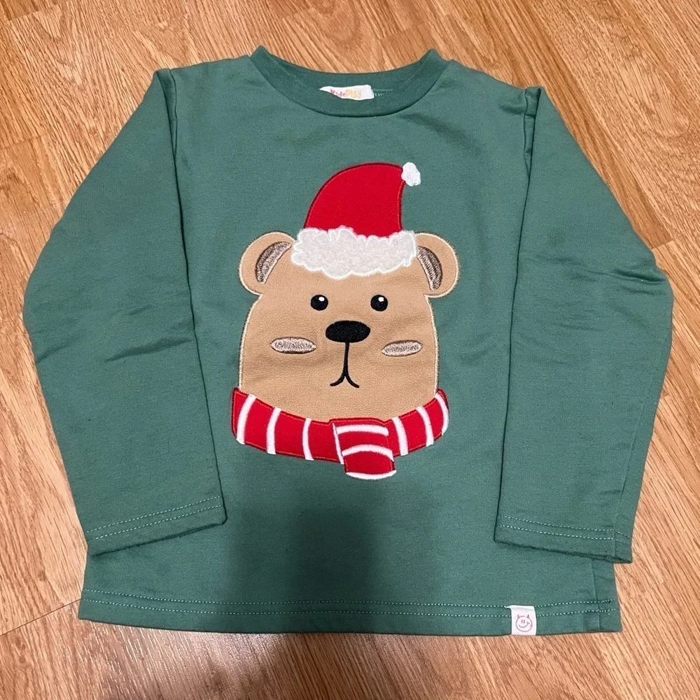 Kids Play Christmas Bear aToddler Set (Size 4T)